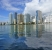 Miami skyline of waterfront condos.